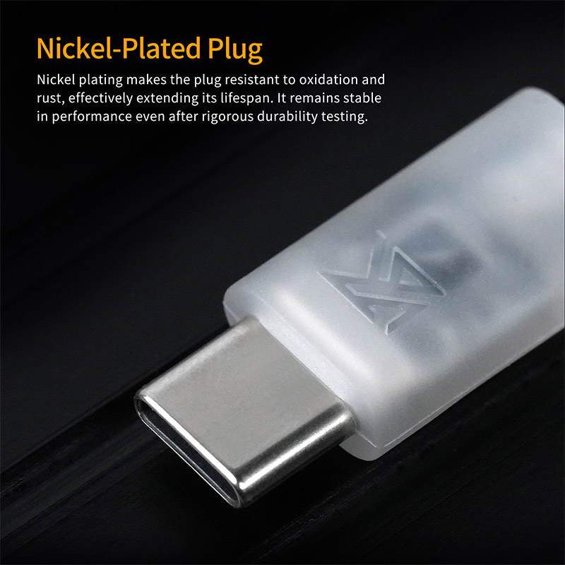Auriculares KZ tipo C, Cable de auriculares chapado en plata de cobre sin oxígeno, Pin chapado en oro de alta pureza de 0,75 MM