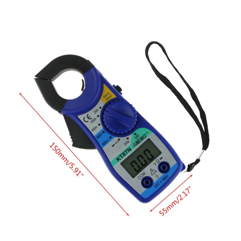 Ootdty digitalt multimeter ampere klemme meter strømtang tang ac / dc spændingstester data viser multimeter