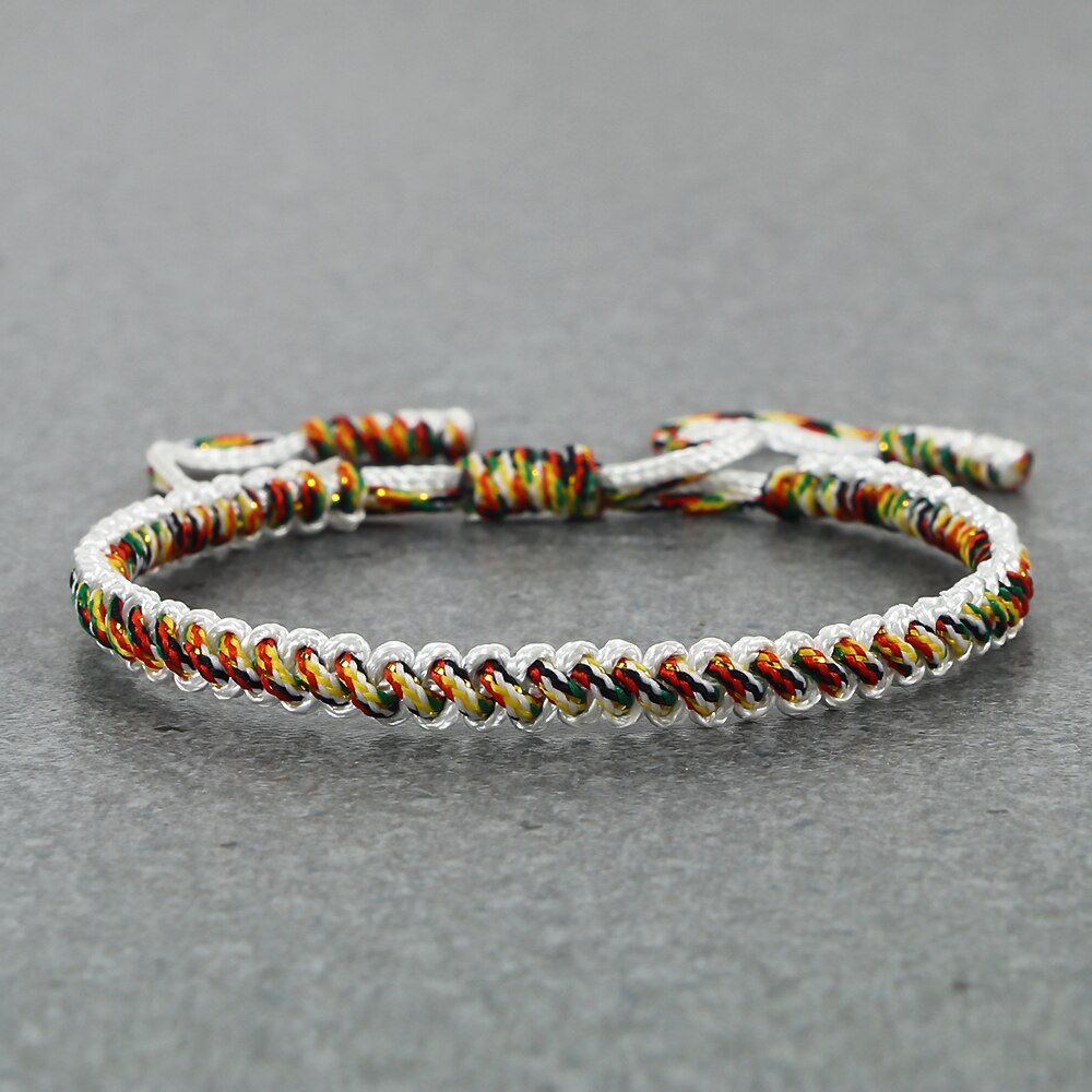 2 Stks/set Regenboog Armbanden Set Hand Weave Gevlochten Vriendschap Koppels Armband Set Touw Ketting Voor Mannen Vrouwen Wish Sieraden