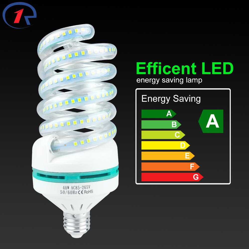 Zjright  e27 spiral led energisparelys pære 5w 9w 16w 24w 40w stue,hjem,innendørs,bibliotek,kontor,fabrikk led-pærer