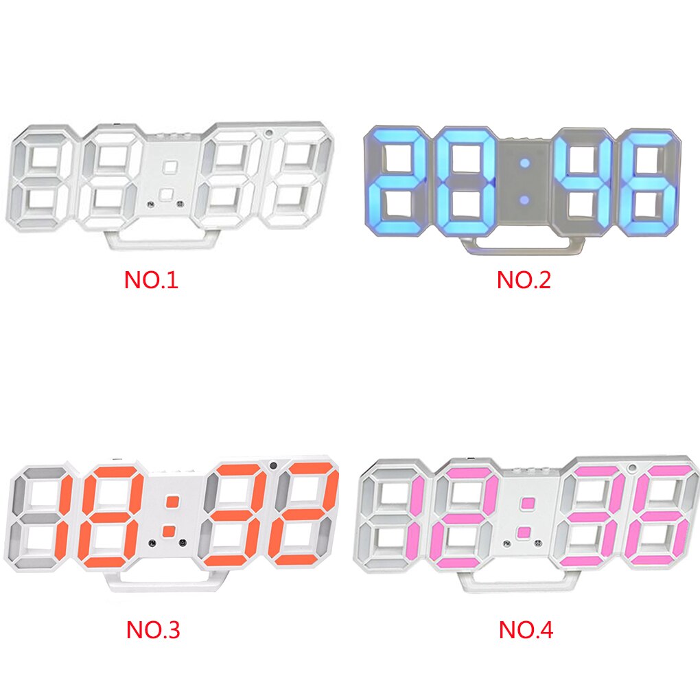 Nordic Digital Alarm Clocks Wall Hanging 3D Snooze Function Table Clock Calendar Display Office Electronic USB Power Alarm Clock