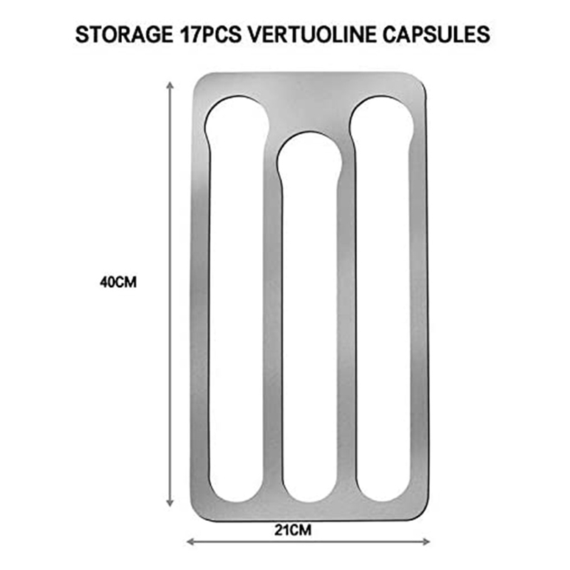 Soporte de cápsulas de café Nespresso Vertuo, estante de almacenamiento montado en pared para cápsulas de café, capacidad: 17