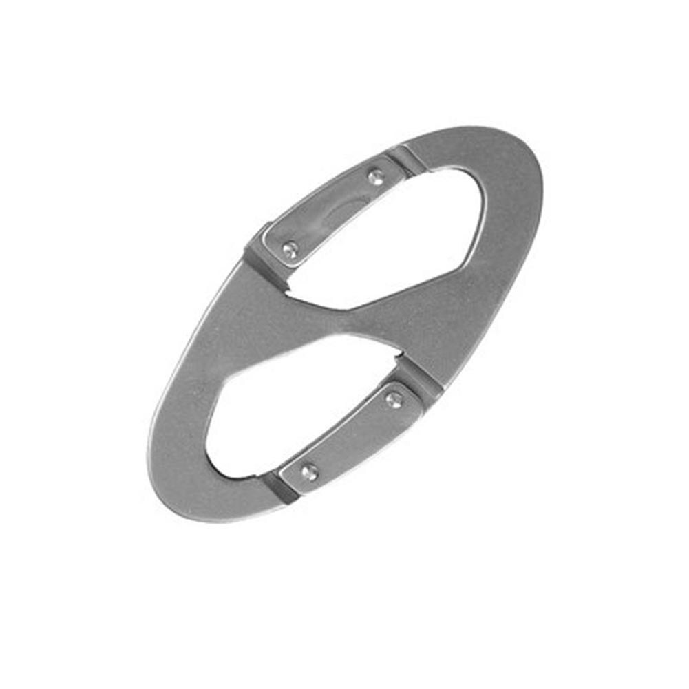 Aluminium veersleutel karabijnhaken clip draaguitrusting slot gesp sleutelhangers haak outdoor kampeeruitrusting ed: 8 soorten zilver