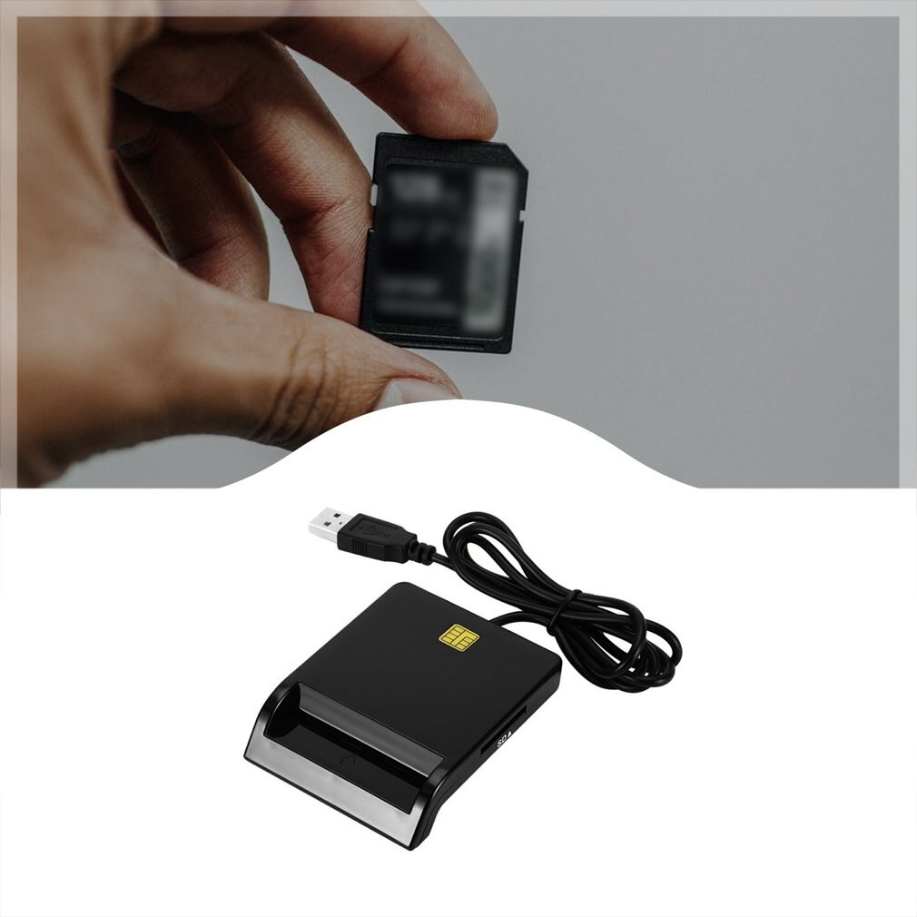 Lector de tarjetas SIM para Windows 7, 8, 10, Vista XP, USB 2,0, tarjeta bancaria, IC/ID, EMV, SD, TF, MMC, USB-CCID, ISO 7816