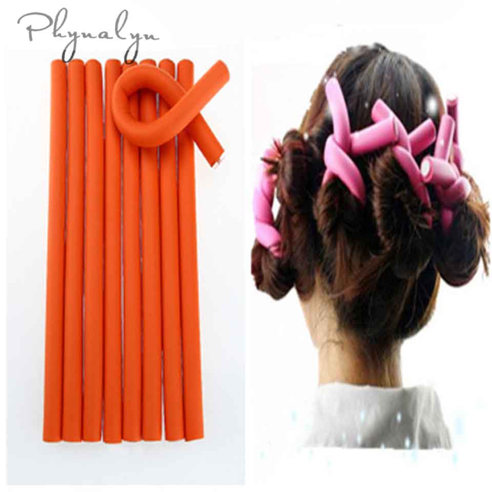 Hair Rollers Sponge Hair Curling 10pcs Soft Curl Hair Bendy Roller DIY Styling Hair Rollers Tool Curler Maker