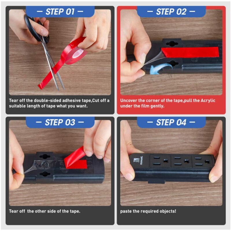 3M Breedte 8mm Dubbelzijdig Plakband Acryl Transparant Sterke Geen Sporen Sticker Voor Led Strip Auto Tablet plakband