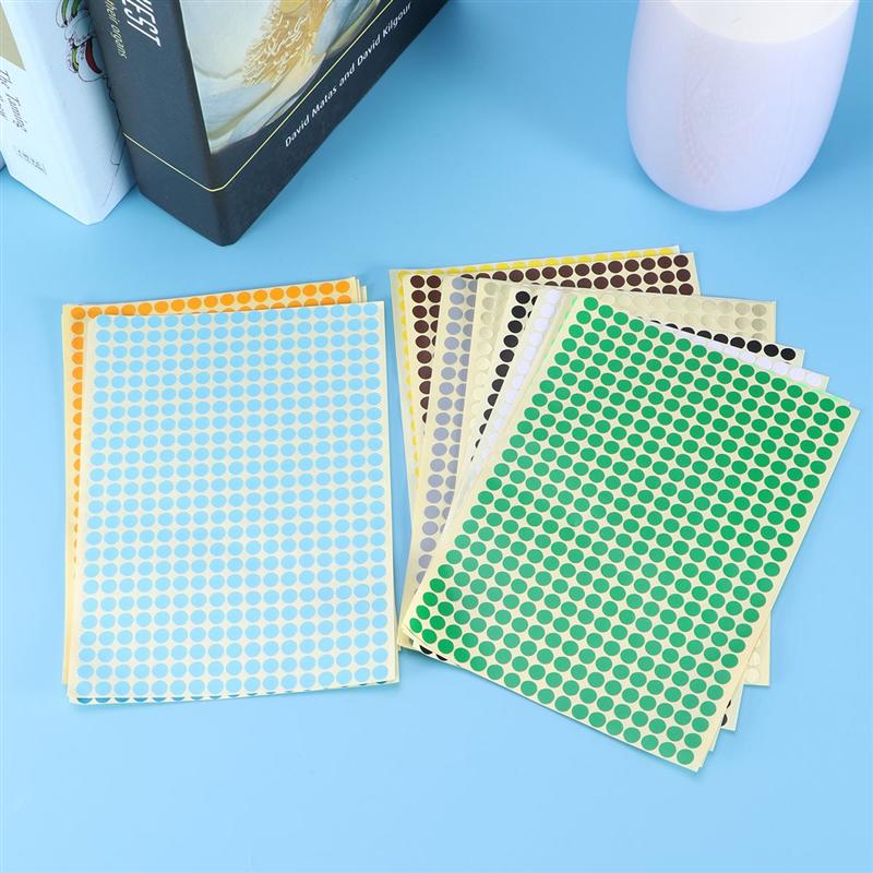 30 stücke 6mm Bunte Punkte Aufkleber Etiketten Klebstoff Druck Papier Punkt Etikett Klassifizierung markieren Aufkleber für Erwachsene freundlicher