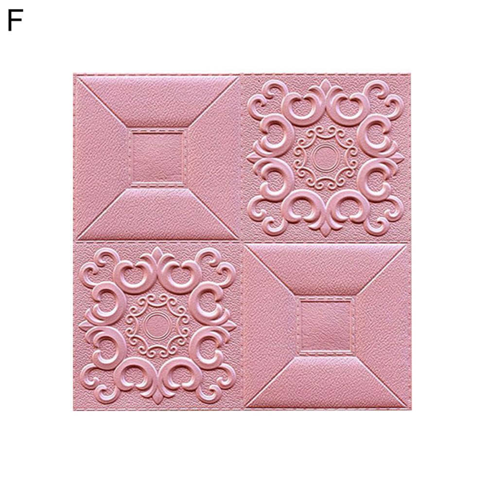 Self-adhesive 3D Embossed Wall Sticker Celling Panel Decal Living Room Bedroom Background Wallpaper Home Wall Decoration: F