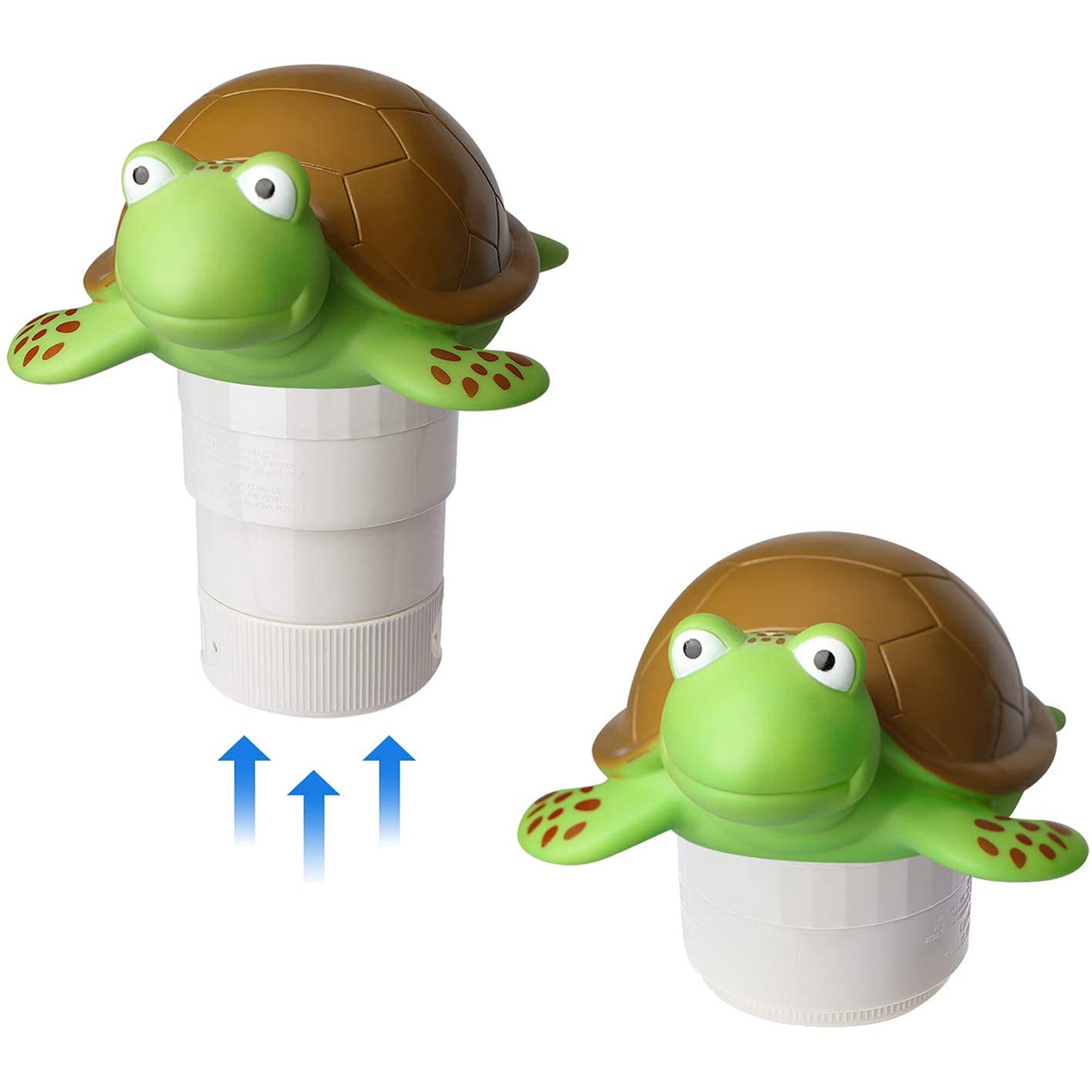 Swimming Pool Chlorine Float Green Cartoon Plastic Turtle Dose Release Dispenser for Tub/SPA Swimming Pool Chlorine Diffuser