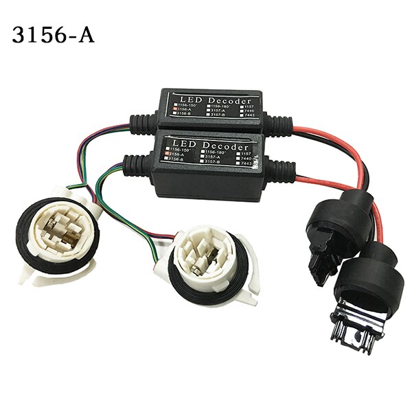 Lot de 7440 w21w t20 2 anti-erreur canbus, décodeur led, avertissement, annuleur d'erreur pour ampoule de clignotant led, décodeur d'ampoule led: 3156- a