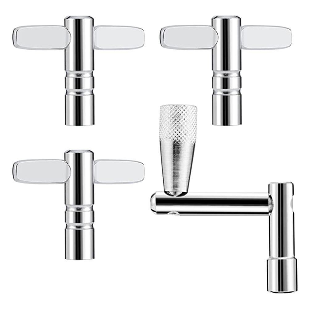Llave de tambor estándar de Metal de 4 piezas, llave de sintonización de tambor para baterista, Musical, accesorios de piezas de repuesto de tambor