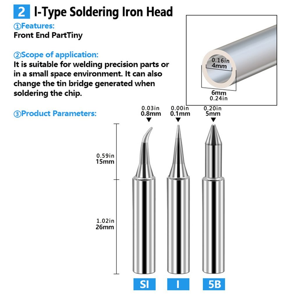 Soldering Iron Tips Pure Copper Soldering Iron Tip Lead-free Solder Tips Welding Head Soldering Tools 17pcs/set