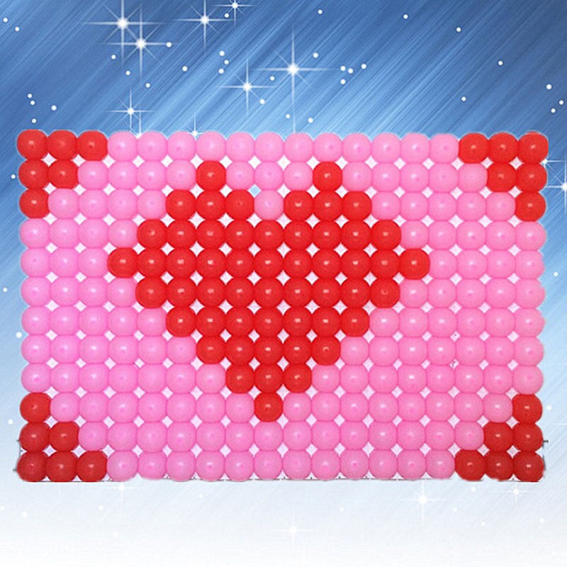 10Pcs White Square 9 Grids Balloon Plastic Square Holder Stage Background Large Mesh Wall Decoration
