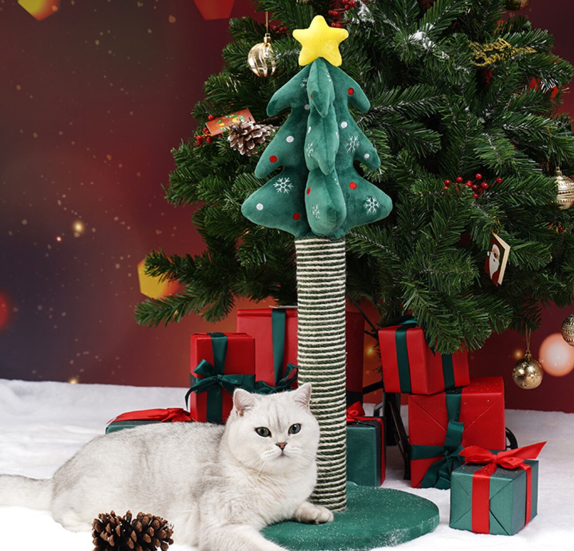 Cat scratching post Christmas tree vertical sisal non-dandruff cat climbing frame
