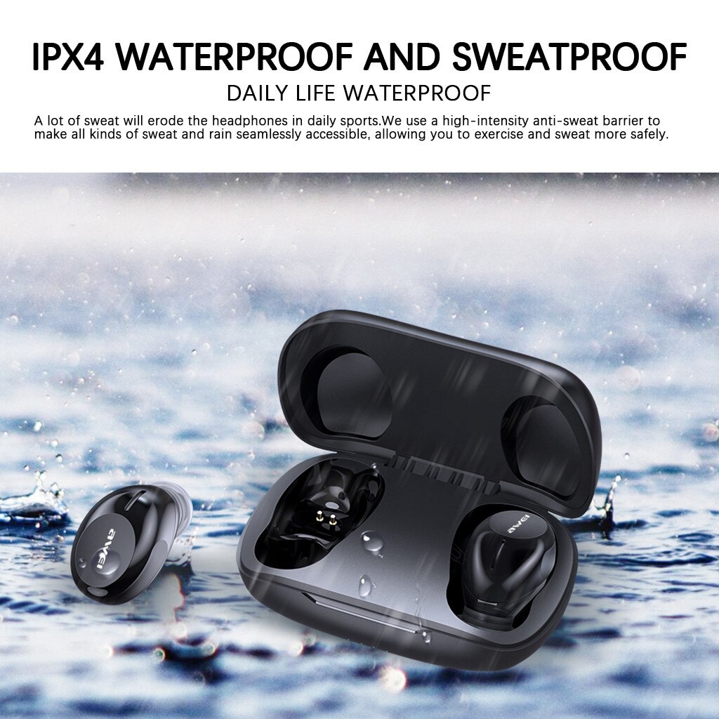 Epula oordopjes awei  t20 mini bluetooth 5.0 headsets draadloze oordopjes in-ear sport stereo hoofdtelefoon ondersteuning ios/android telefoons