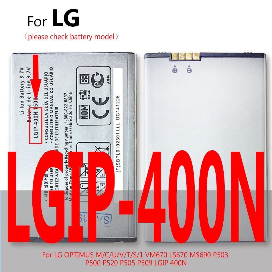 BL-47TH BL-48TH BL-53YH BL-54SG BL-54SH BL-59UH BL-T7 LGIP-400N Battery For LG Optimus G G2 G3 G3S G3C M/C/U/V/T/S/1 Pro 2 mini: LGIP-400N