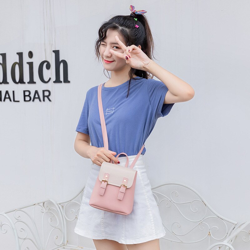 Kleine vrouwen rugzakken multifunctionele vrouwelijke mini rugzak pu lederen schoudertas mode dames crossbody tassen voor tienermeisjes