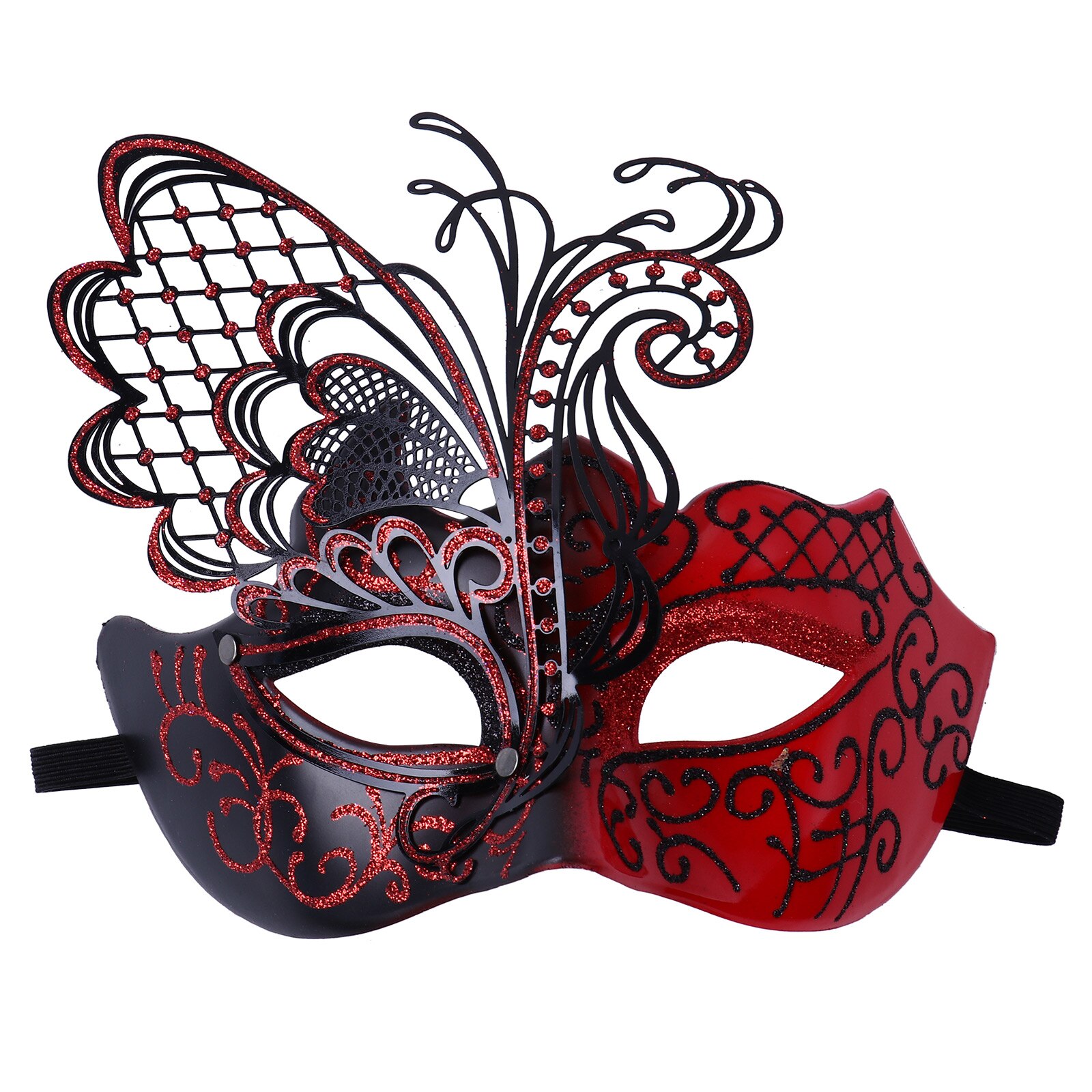 1 Sexy Kant Vlinder Oogmasker Adult Masquerade Dance Gezichtsmasker Venetiaans Carnaval Cosplay Party Gezicht Cover Decoratie Masque: Red