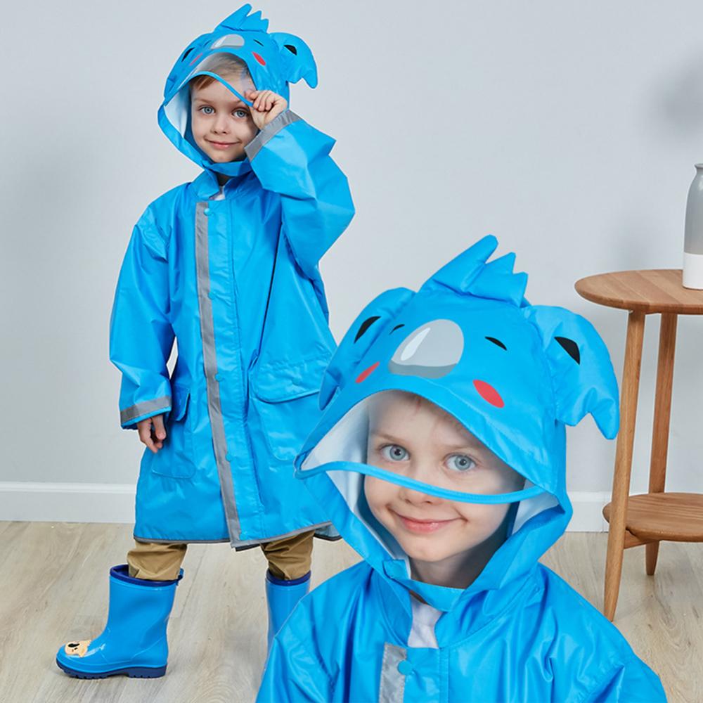 Waterproof Raincoat Kids Rain Jacket 3D Cartoon Animal Rain Coat Hooded Poncho Kids Rainwear capa de chuva infantil дождевик