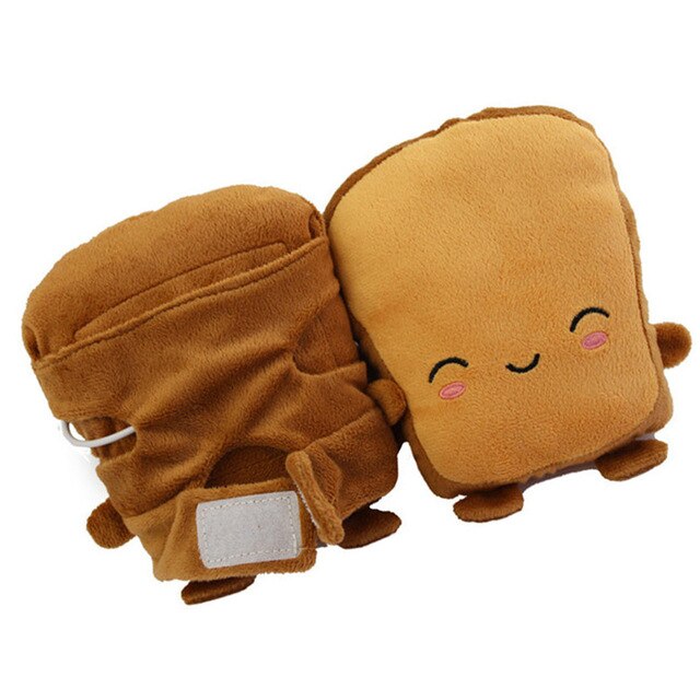 1 Pair USB Hand Warmer Heated Gloves Toast Hand Warmers Winter Fingerless Gloves Xmas: Smile Style