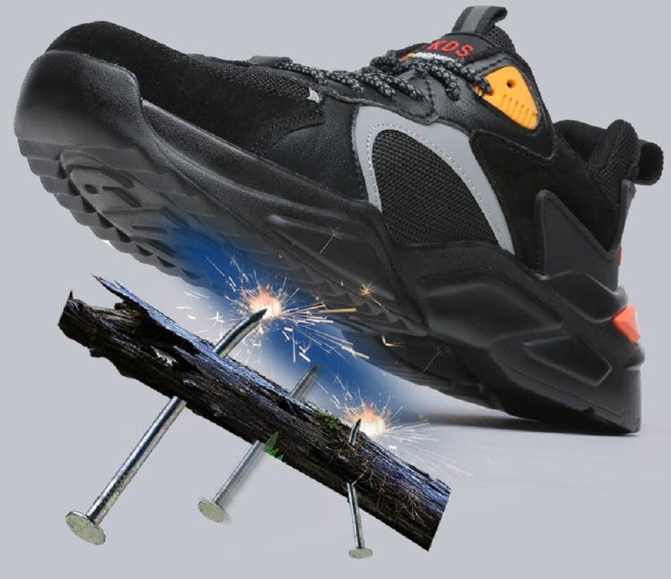 Man Lightweight Work Safety Shoes Man Safety Boots Anti-puncture Steel Toe Work Sneaker Male Anti-Smashing Construction Footwear