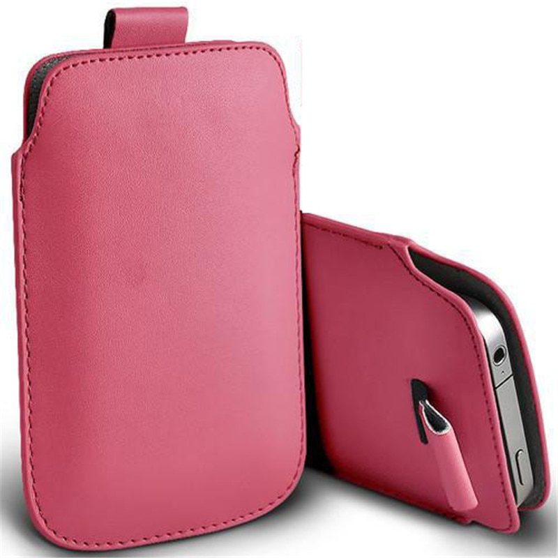 Voor Huawei Honor 8X Case Pocket Touw Holster Pull Tab Sleeve Pouch Case Cover Voor Huawei Honor 8X8 X Leather Capa Honor X8 Case: pink