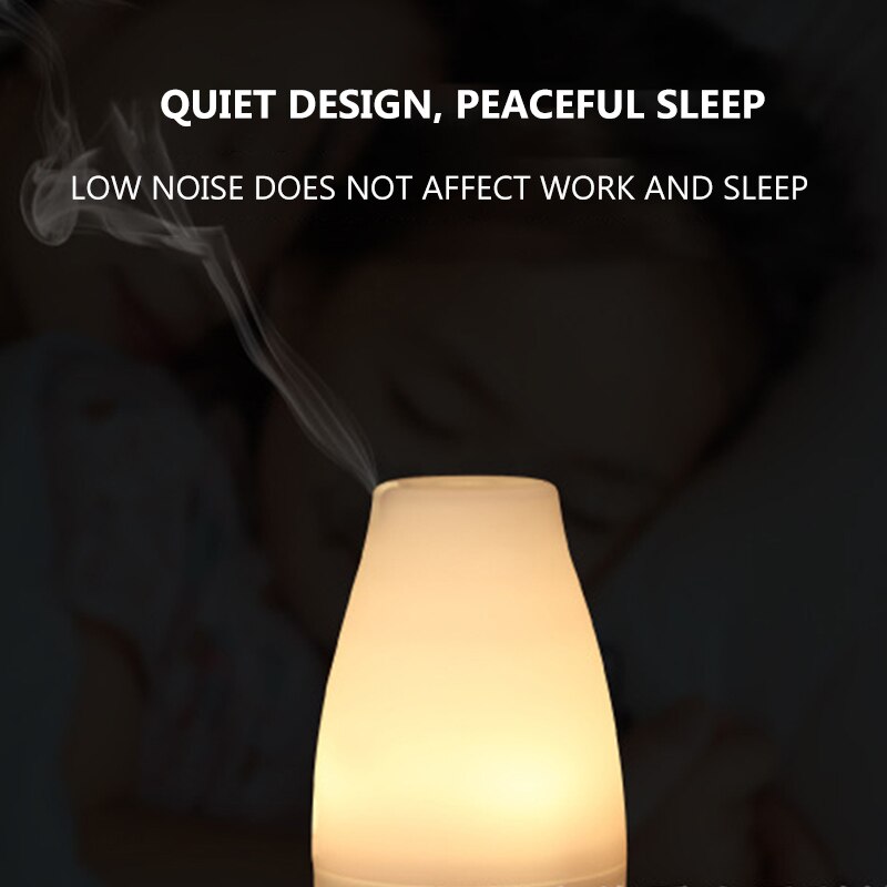 Mini Humidifier Night Light Electric Air Diffuser Ultrasonic Atomizer Desktop Essential Oil Aromatherapy Machine Adjustable