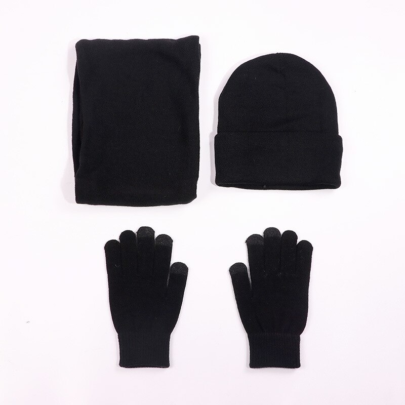 Tørklæde hue handsker til kvinder mænd vinter huer kasketter touch screen handske strik dame hatte hals varm hagesmæk balaclava maske gorras bonne