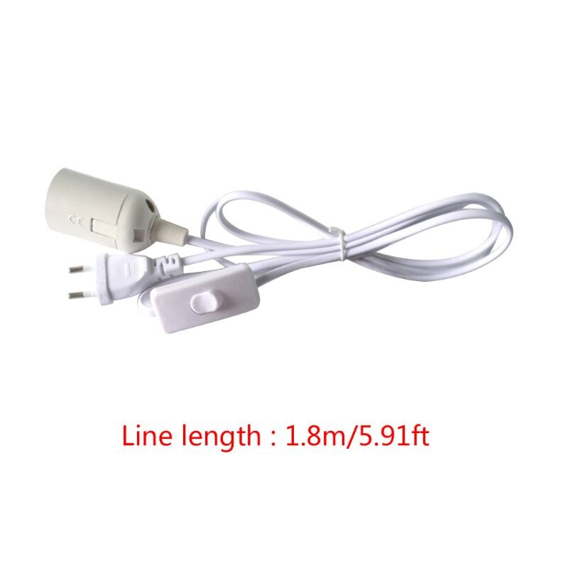 1.8m Power Cord Cable E27 Lamp Base EU Plug Light Bulb Socket Holder with Switch GXMA