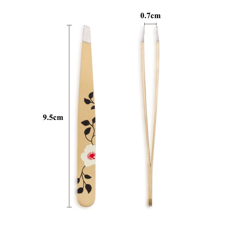 1 Pcs Wenkbrauw Pincet Professionele Roestvrij Staal Anti-Statische Platte Tip Ontharing Make-Up Tool