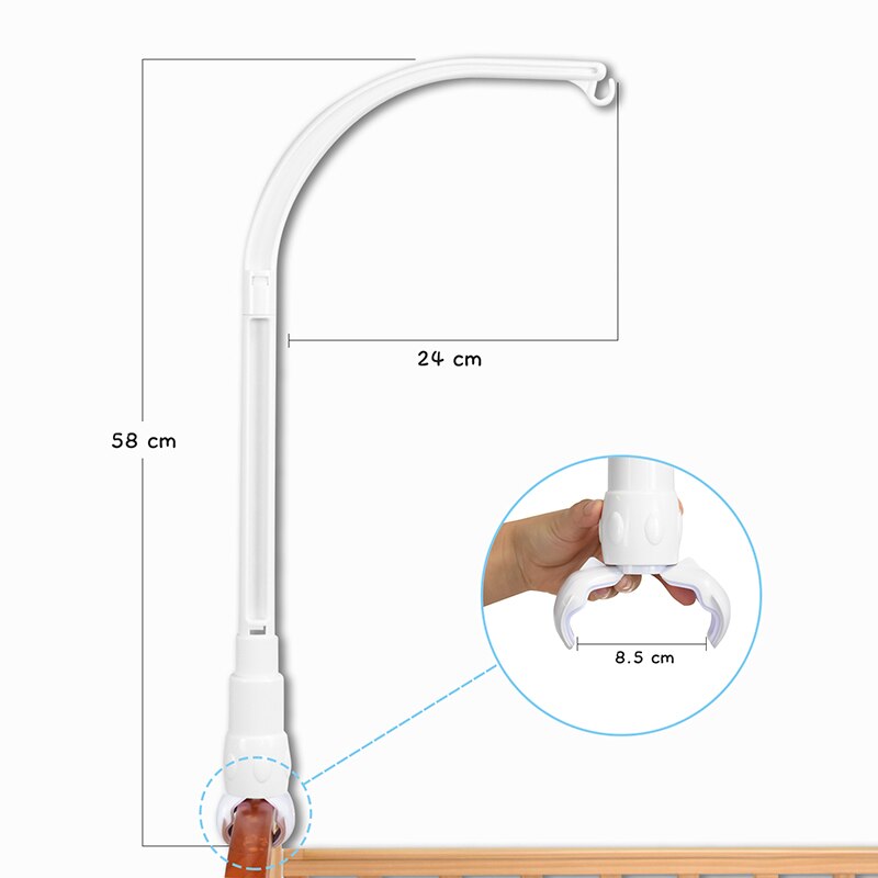 Baby Rammelaar Speelgoed 0-12 Maanden Wit Rotary Mobiele Op Het Bed Pasgeboren Muziekdoos Bed Bel Speelgoed Houder beugel Baby Speelgoed Voor Jongen Meisje: ST430 Bracket