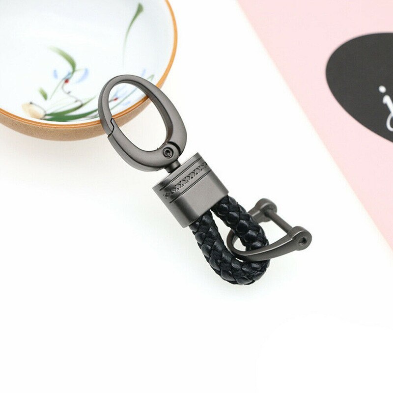 LLavero de Metal para hombre, llavero de cuero, soporte de llavero para coche, para hombre, Clip de mosquetón, accesorios para coche