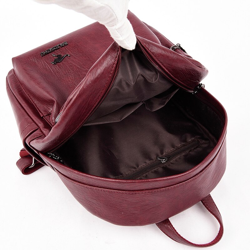 Pu Lederen Rugzak Vrouwen Grote Capaciteit Rugzak Schooltas Tiener Meisjes Reizen Studenten Schoudertassen