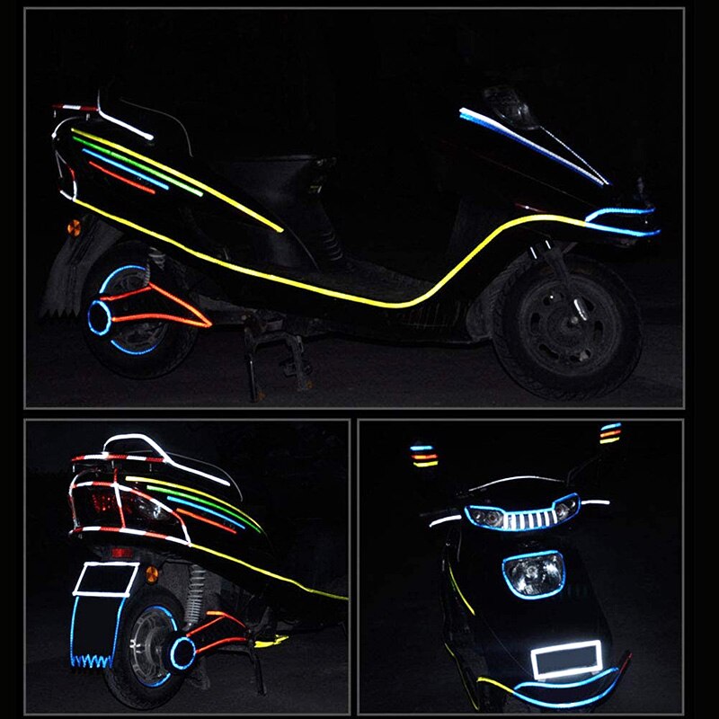Fluorescerende Fiets Reflecterende Stickers Fiets Reflecterende Tape Mtb Lijm Reflectoren Tape Strips Fietsen Velg Decor