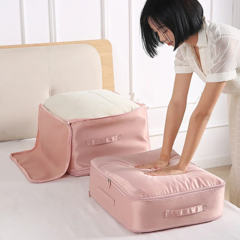 Quilt-opbergtas met grote capaciteit, stofdichte stapelbare organizerbox voor kleding, multifunctionele opbergzakken voor kast
