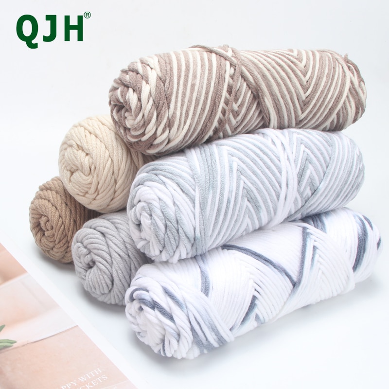 Fil de soie naturel doux, 500 g/lot, fil épais pour tricoter, laine bébé, crochet, écharpe, pull, fil de tissage,