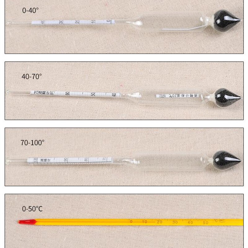 Alcohol meter Alcoholmeter alcohol detector alcohol meetinstrument alcohol tester wijn Hydrometer bar Set met Thermometer