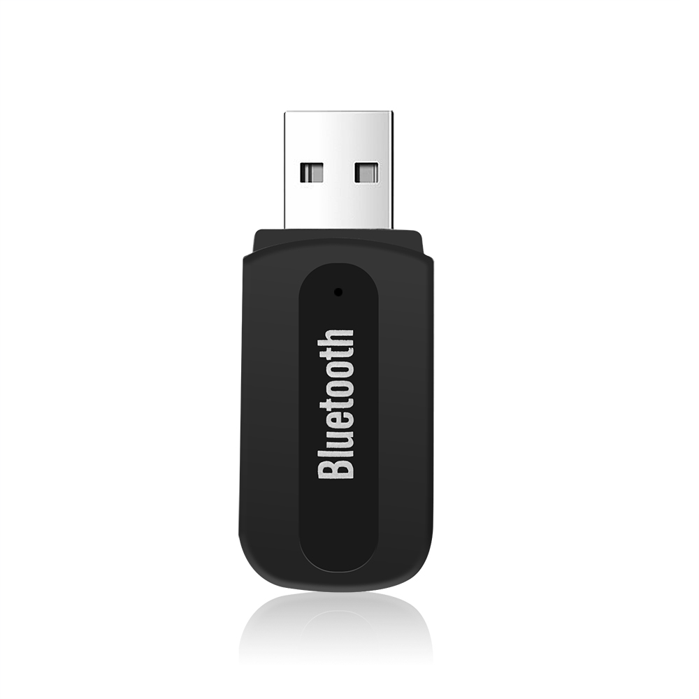 Auto USB Bluetooth-compatibele audio-ontvanger Auto draadloze adapter met 3,5 mm AUX audio-datakabel voor pc-laptop telefoon