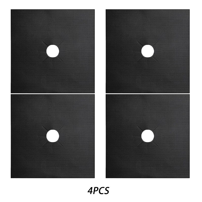 Stove Protector 1/4Pcs Cover Liner Gas Stove Protector Gas Stove Stovetop Burner Protector Kitchen Accessories Mat Cooker Cover: B4pcs