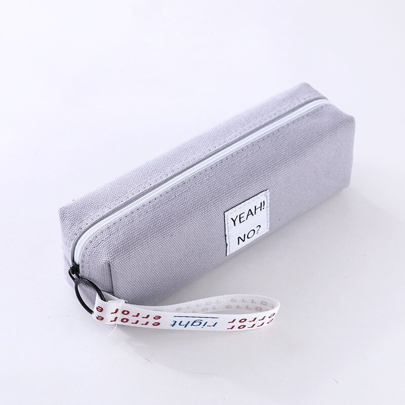 Creatieve Etui Gevallen Eenvoudig Stijl Rits Zakken Pen Houders Schoolbenodigdheden Briefpapier Kantoor Voor Jongens Of Meisjes: Gray