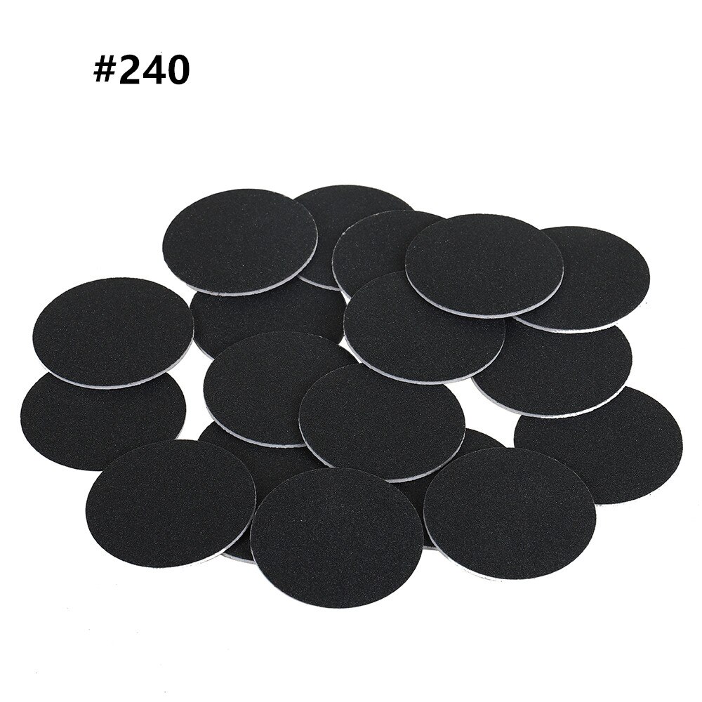 4.3cm 20 stk korn  #240 runde slipepapir sand polering sliping slipemiddel slipeløkke sandpapir rund skive ark elektrisk verktøy: 40 stk