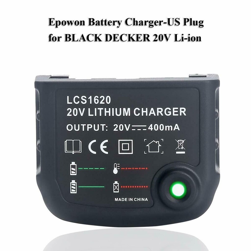 20V Tools Li-ion Battery LCS1620 Charger For BLACK For DECKER/PORTER-CABLE/STANLEY US Standard Plug