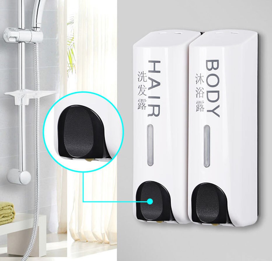 Badkamer Douche Dispenser Wall Mounted Zeep Gel Shampoo Conditioner Container Set Handpers Zeep Flessen