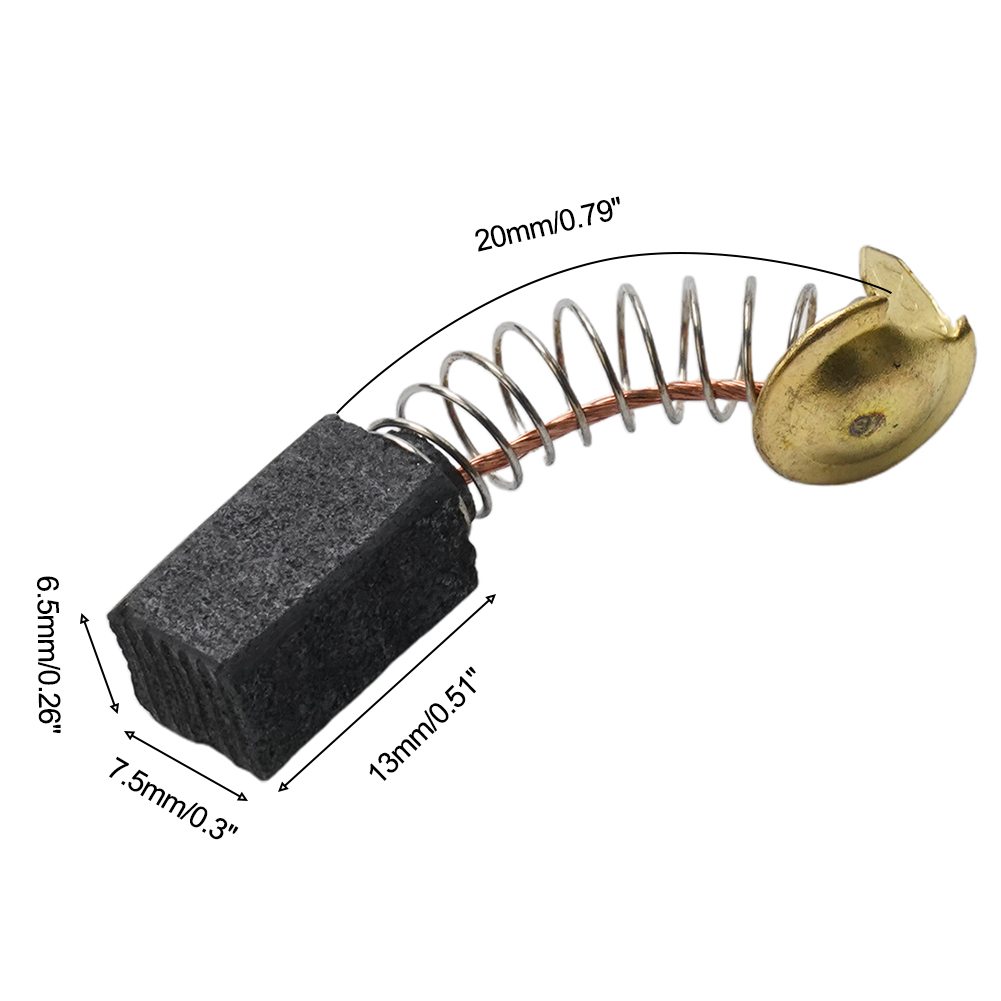 10 stuks vervangende koolborstels voor elektrische motoren 13 mm x 7 5 mm x 6 5 mm compatibel met elektrisch gereedschap en motoren