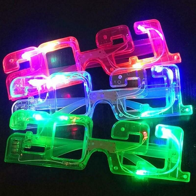 blinkende LED Gläser leuchtend Glühende Stirnband Blinkt Auge Tragen Neue Jahr Party Navidad Zufällig Blinken LED Gläser
