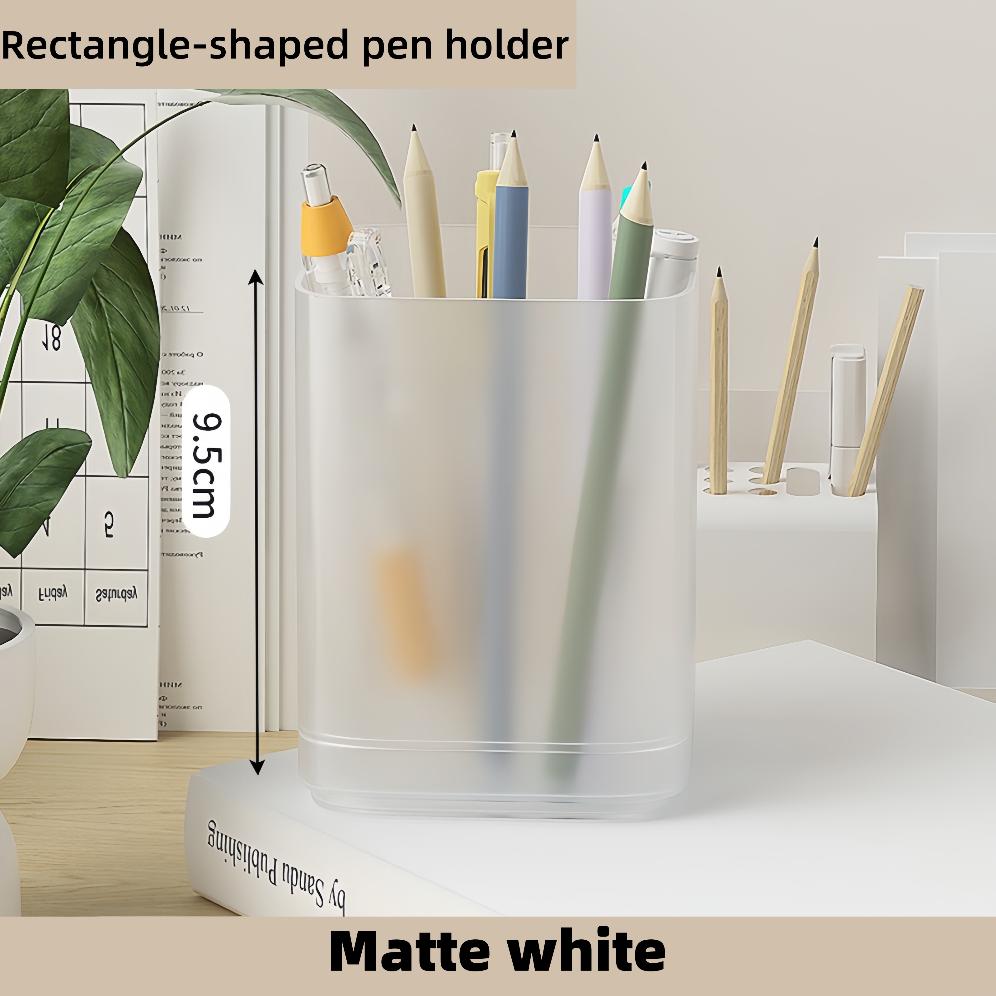 Organizador de bolígrafos, organización de escritorio, bonitos marcadores de lápiz, portavasos, conjunto de caja de almacenamiento, papelería multifuncional para el hogar y la Oficina: green