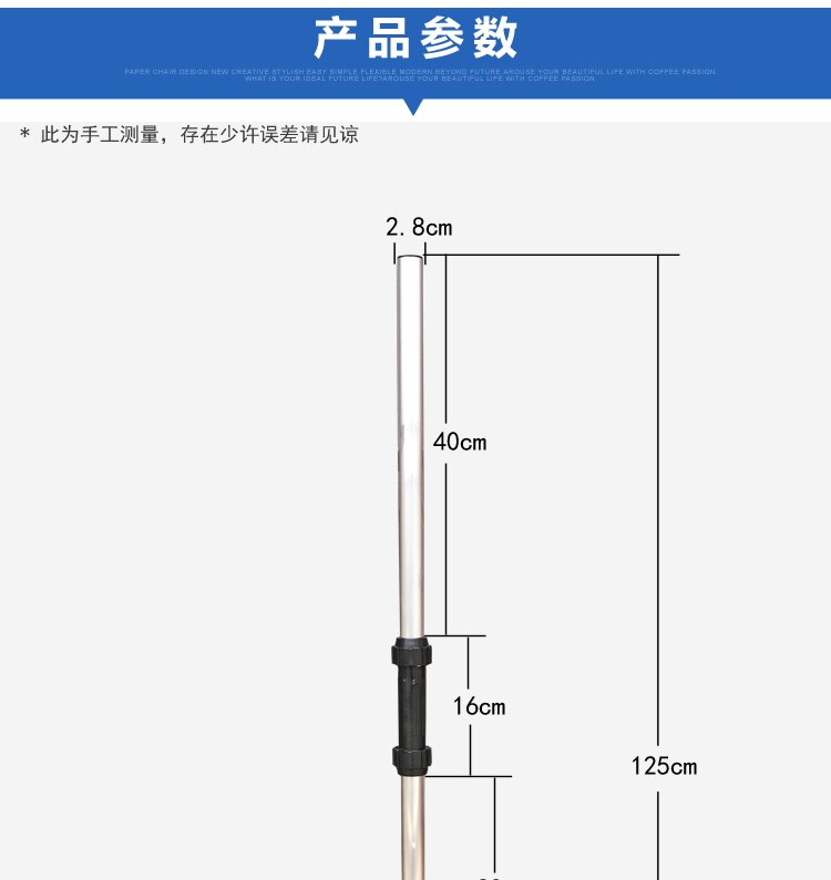 125cm aluminum alloy boat paddles with detachable hand paddle suitable for all kinds of wooden boat ONE PAIR)