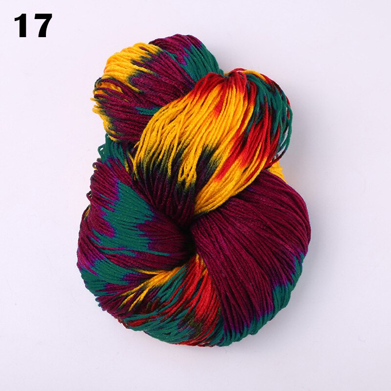 50g 110 Meter Dyed Flashy Chunky Crochet Yarn Colorful Milk Cotton Yarn Baby Sweaters Knitting Mohair Wool Yarn Crochet Needle: A-17