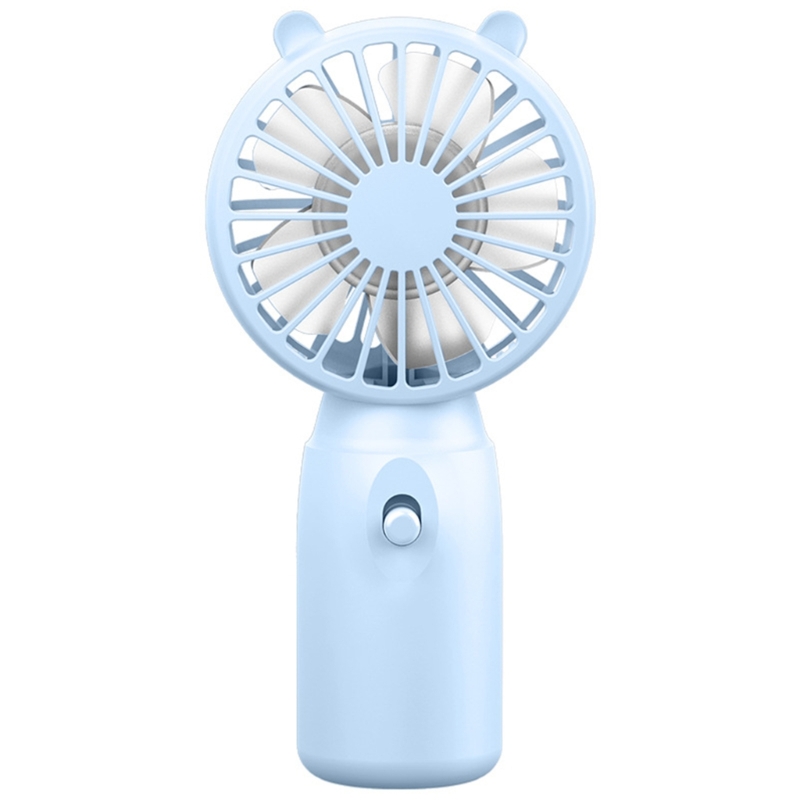 Reise tragbarer Lüfter Handheld Mini-Lüfter aa-batterie betriebener Super-Mute-Lüfter für Home-Office-Reisende Kühler: Blau