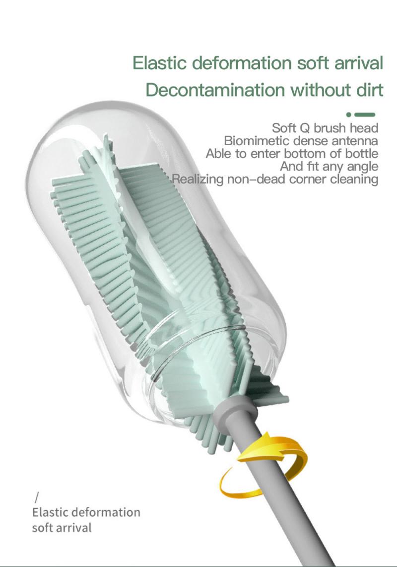 Silicone Glass Baby Bottle Brushes Long Handle Cup Brush Kitchen Clean Tea Glass Wash Cup Silica Brush Household Cleaning Tools